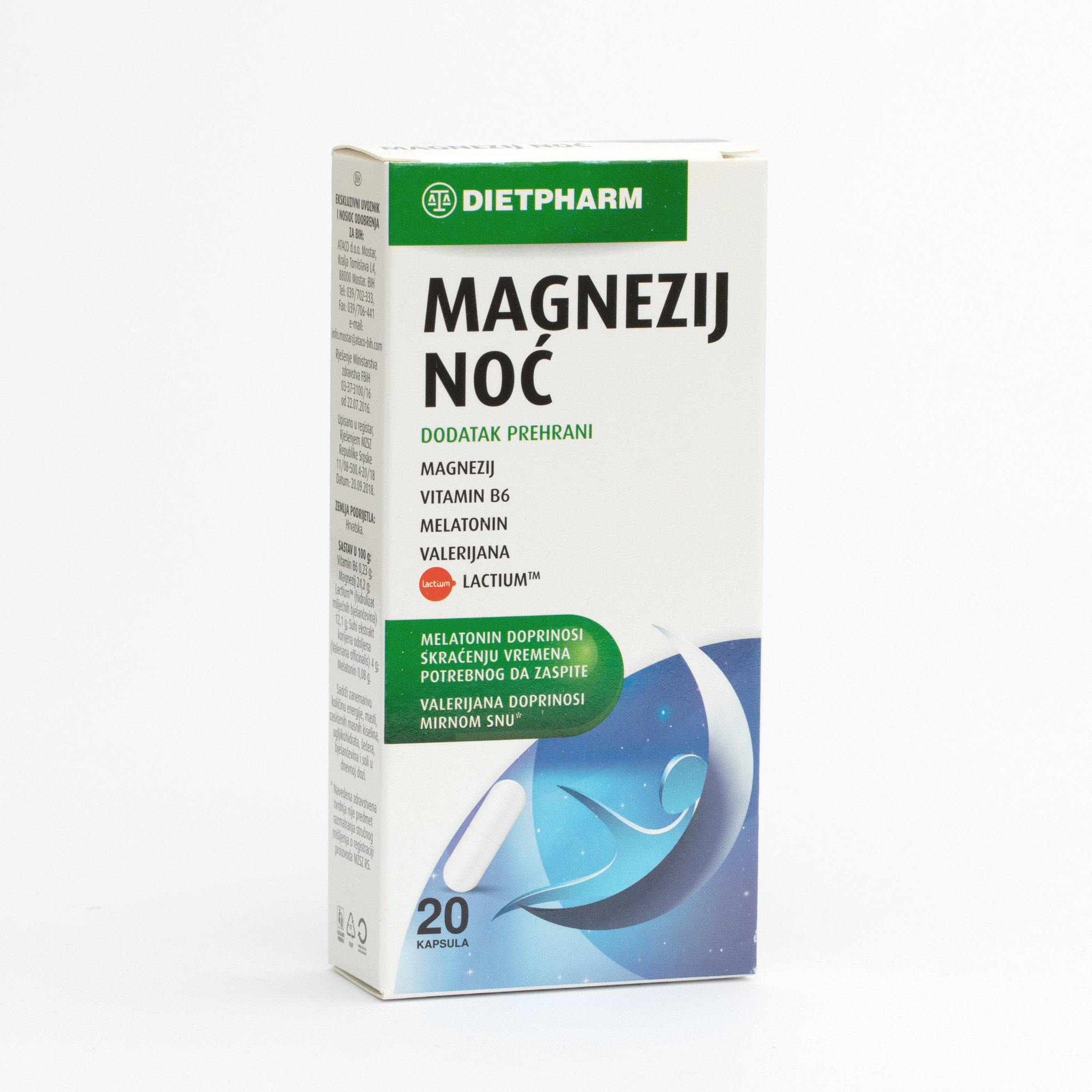 Magnezij noć 20 kapsula Klik apoteka